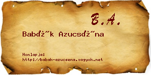 Babák Azucséna névjegykártya